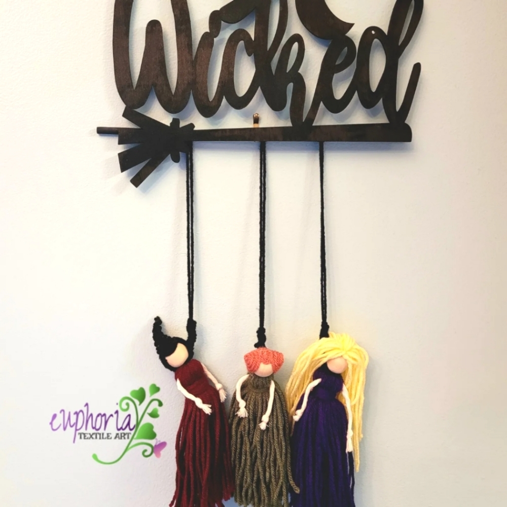 Wicked Witches Hocus Pocus wall hanging